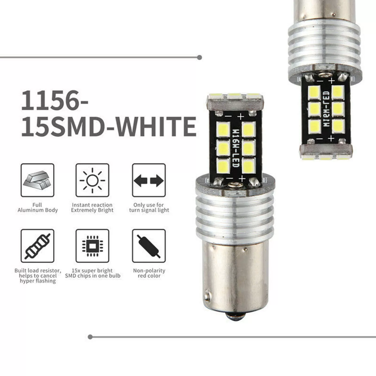 1156 1157 2835 15SMD направленный свет, высокомощный LED автомобильный фонарь, декодирование