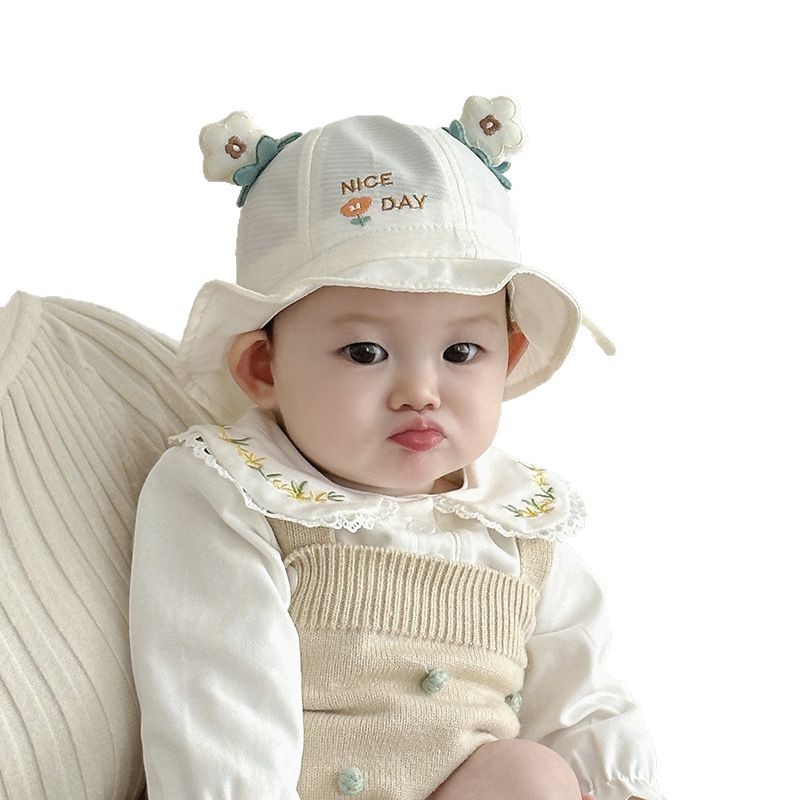 Sombrero bebé primavera y otoño mujer algodón pescador gorra princesa encantadora gorra ajustable sombrero sombrero sombrero solar sombrero