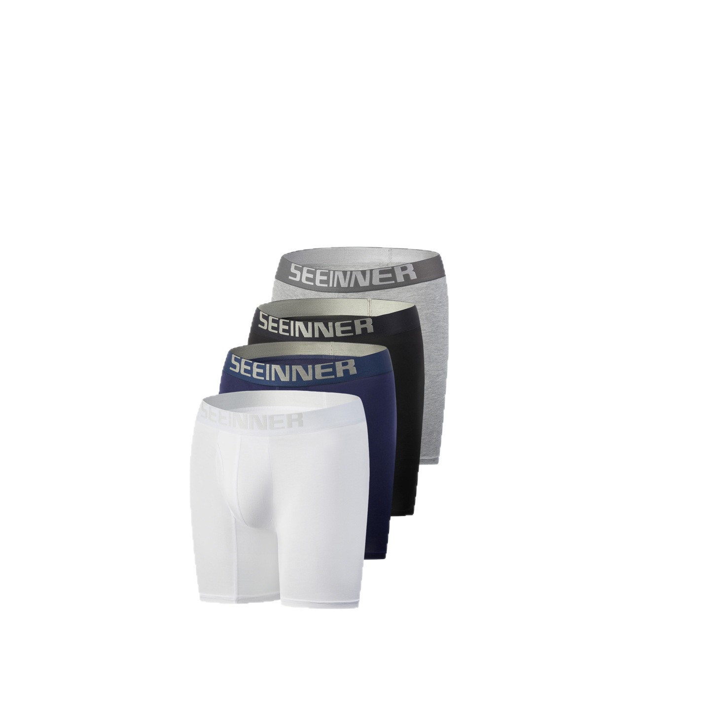 Bóxer largo para hombre pantalones cortos de cuatro esquinas de rayón Amazon AliExpress temu comercio exterior europeo y americano más tamaño nuevo image 5