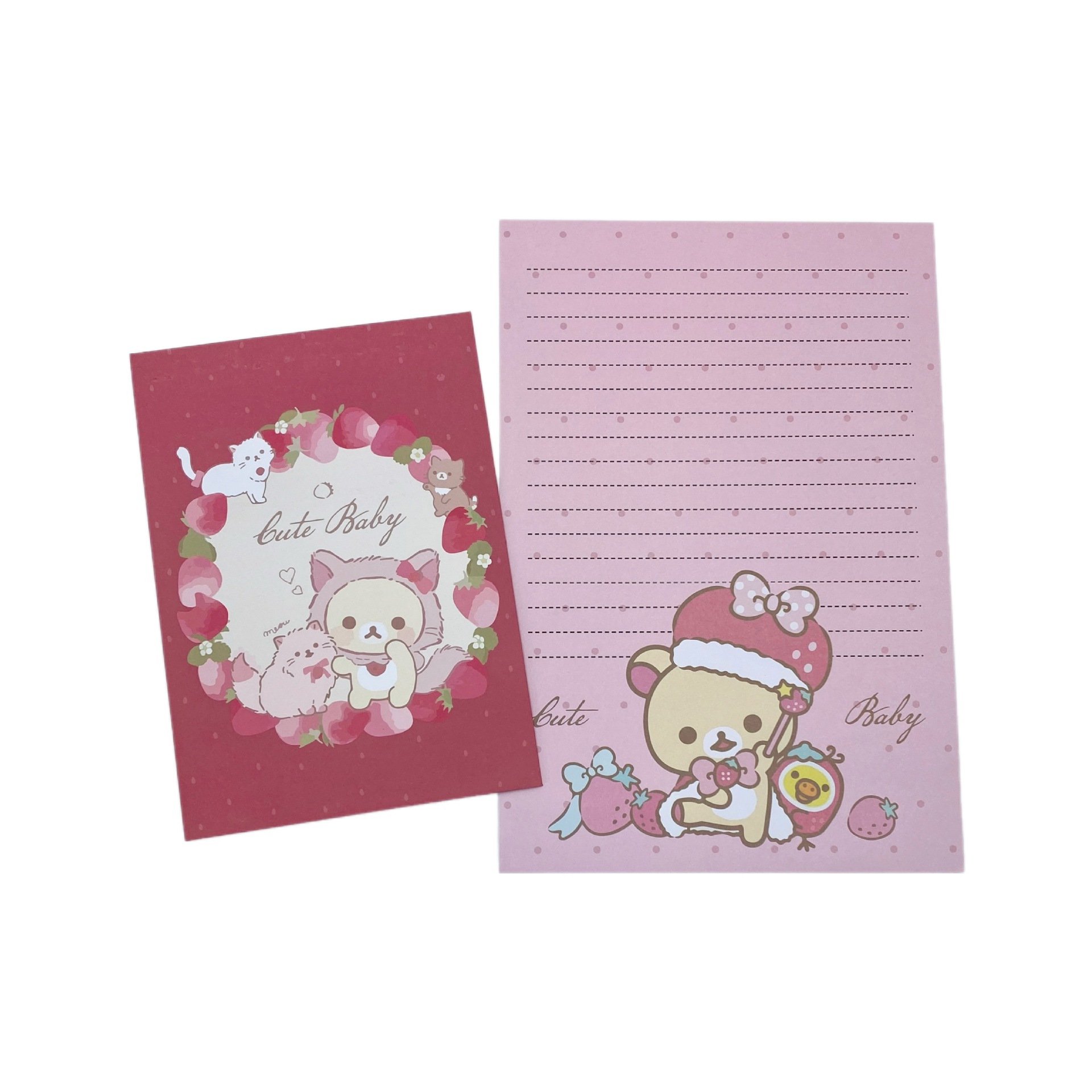 Nuevo lindo oso tarjeta de comunicación papel sobre conjunto simple y claro papel de escritura para enviar a amigos y amigos papel de carta