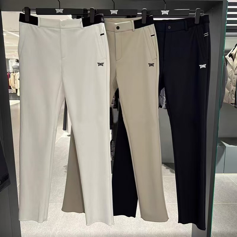 New Autumn and Winter Fleece-Lined Golf Clothing Men's Autumn and Winter Trousers Versatile Slim Fit Fleece-Lined Warm Fashionable Golf Pants