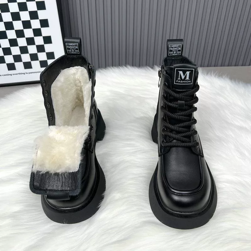 Low Boots (Martens) warm-lined, non-slip platform, low ankle 35–40
