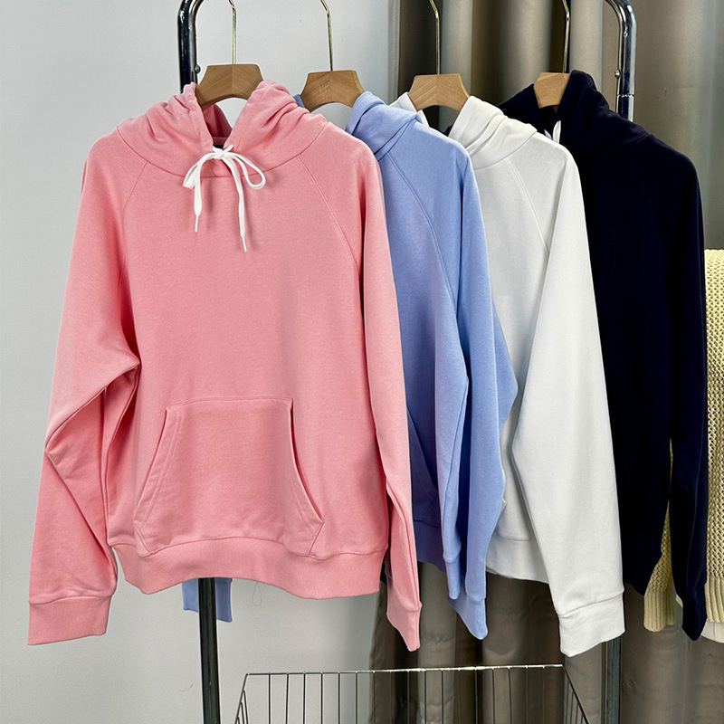 25秋冬女装棉质经典小马标刺绣口袋长袖套头连帽衫卫衣