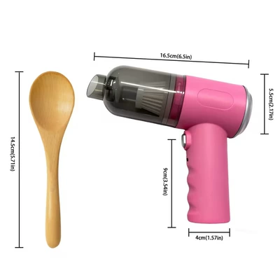 Wireless Handheld Vacuum Cleaner for Car and Home Use, Large Suction Power, Mini Rechargeable, Portable, Multi-Functional, Dual-Purpose for Suction and Blowing (Tozsoranlar) - one-size-pink-car-vacuum-cleaner-need-to-be-customized