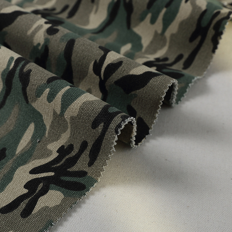 Hot sale 100% algodón camuflaje tela impresa para zapatos