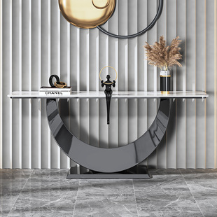 Light Luxury Entrance Cabinet Designer Entrance Table Modern Simple High-End Corridor Table Italian Slate Entrance Table