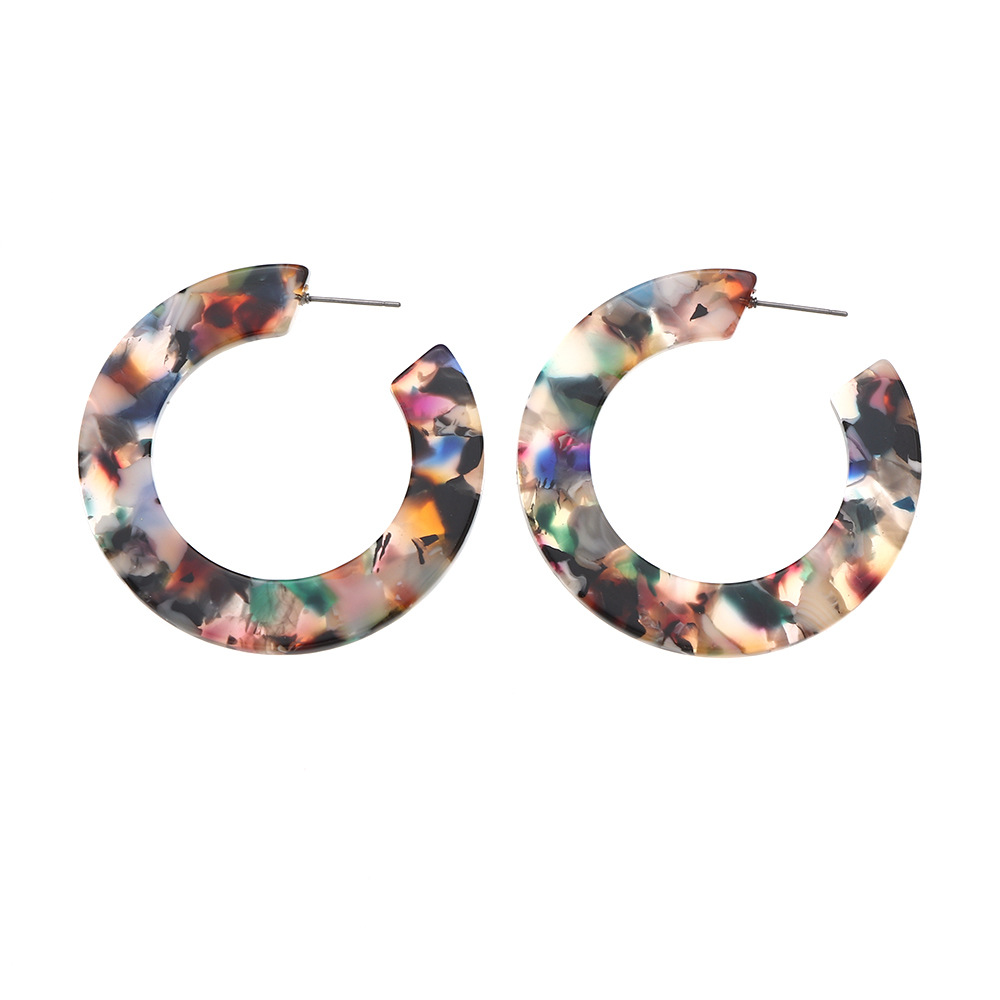 Naizhu European And American Popular Ornament Graceful Personality Acrylic Earrings Irregular Color Earrings Factory Wholesale display picture 31