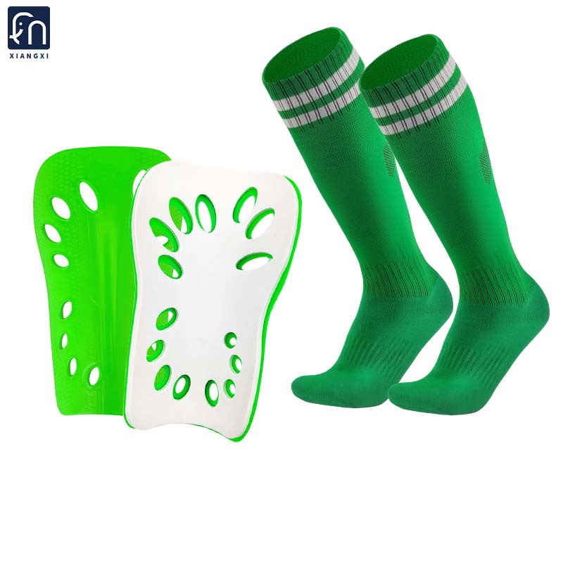 Cross-Border Football Socks and Shin Guards Set for Children, Ultra-Light Fixed Plate Long Tube Over-The-Knee Socks, Sports Protective Gear