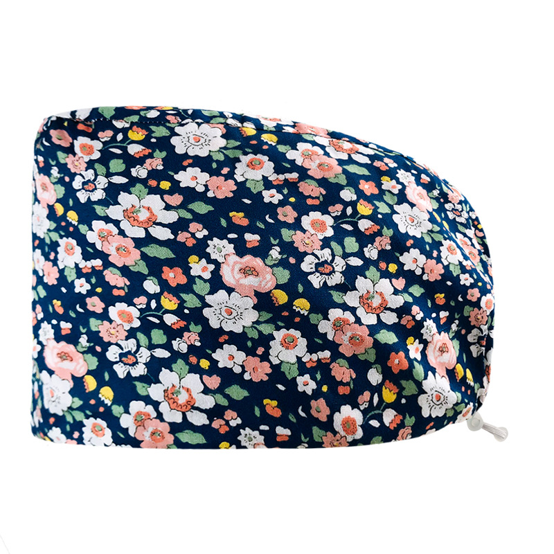 Pareja de dibujos animados lindo impreso puro algodón oral belleza médico tapa de trabajo tapa quirúrgica tapa de la enfermera de la sala de operaciones femenina