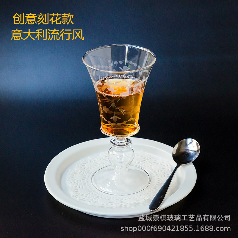 Copa copa de vino Copa tallada champán vidrio borosilicato yogur taza de jugo