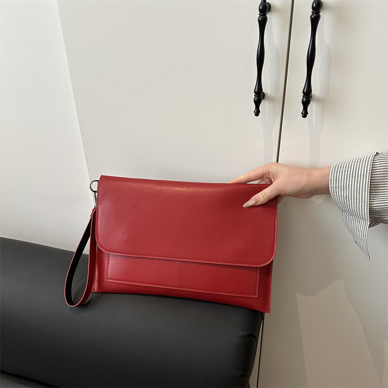 Sobres de gran capacidad para mujeres de alta calidad sensación de fiesta de cena de viaje personalidad de moda de color sólido lujoso nicho bolso