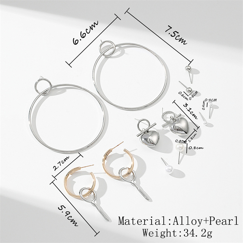 Fashion Geometric Alloy Plating Artificial Pearls Women's Earrings 1 Set display picture 29