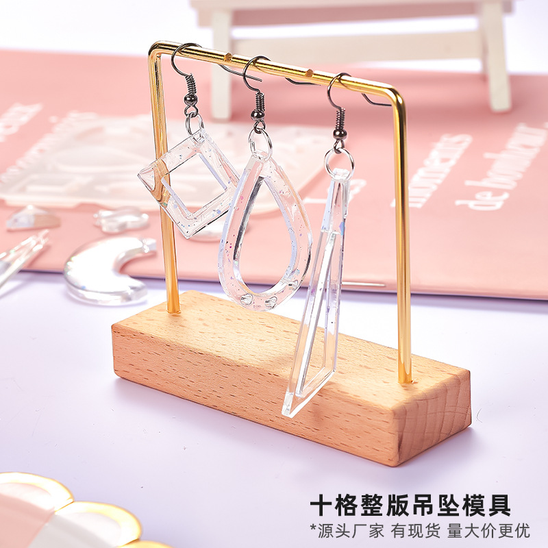 Cristal epoxi DIY herramienta hecha a mano traje titular de la pluma Cenicero eardrops colgante joyería silicona combinación del molde