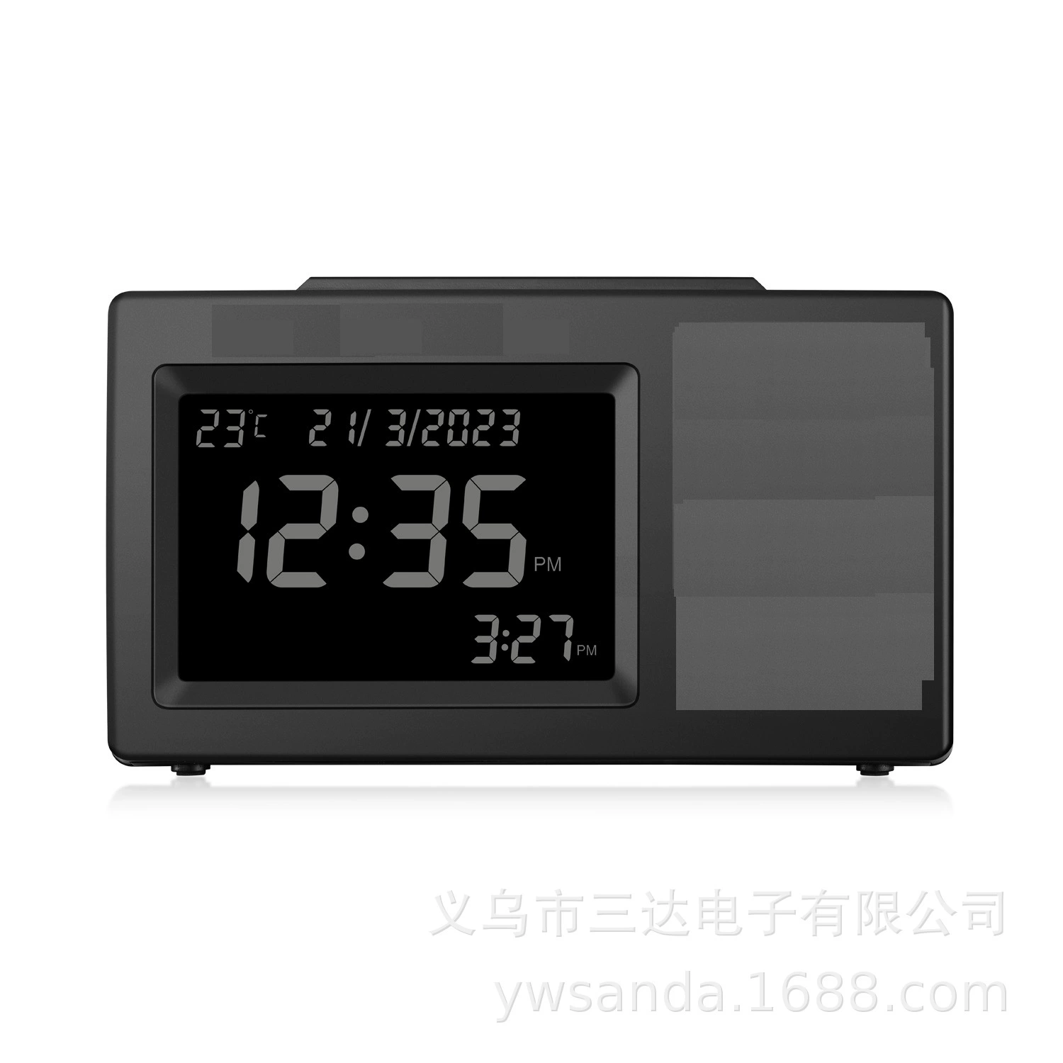 ФАЖ-106. # Черный черный экран, настольный аккумулятор, USB, экспорт двойного назначения, вечный календарь, цифровые часы, производитель часов