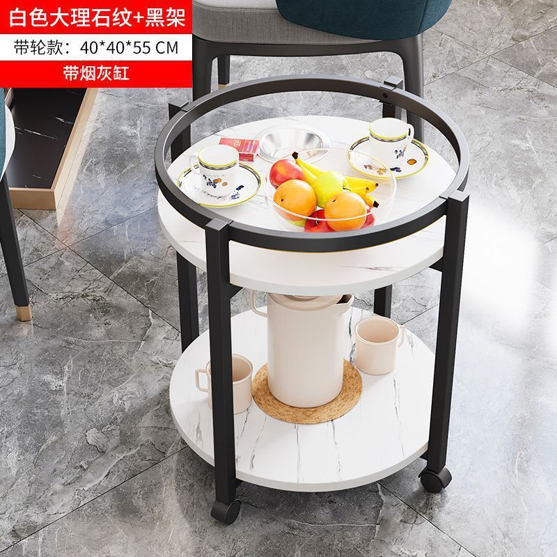 麻将机茶几双层棋牌室用烟缸茶水架麻将桌边几家用阳台小茶几桌子|undefined