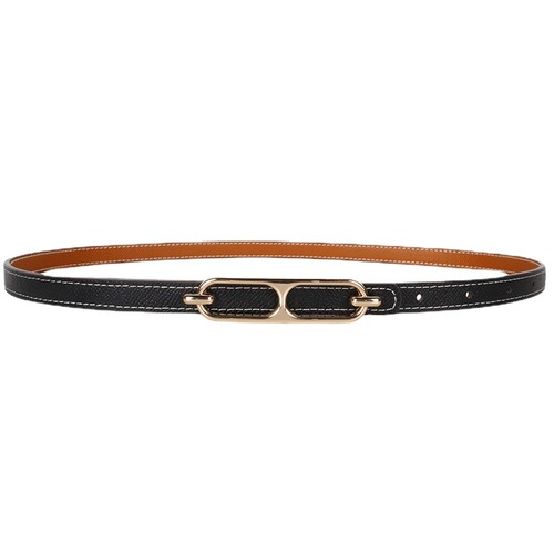 Light luxury simple belt women's decoration with skirt young students waist versatile dual-purpose double-sided thin belt trouser belt trendy