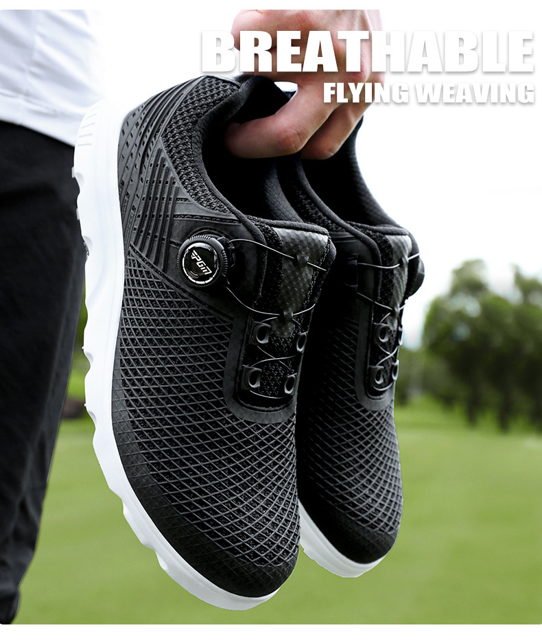Giày golf nam PGM đinh dẻo thoáng khí chống trượt — XZ372-[Bằng sáng chế/Núm/Chống trượt thoáng khí]-Màu Đen nguyên tử chi tiết 10