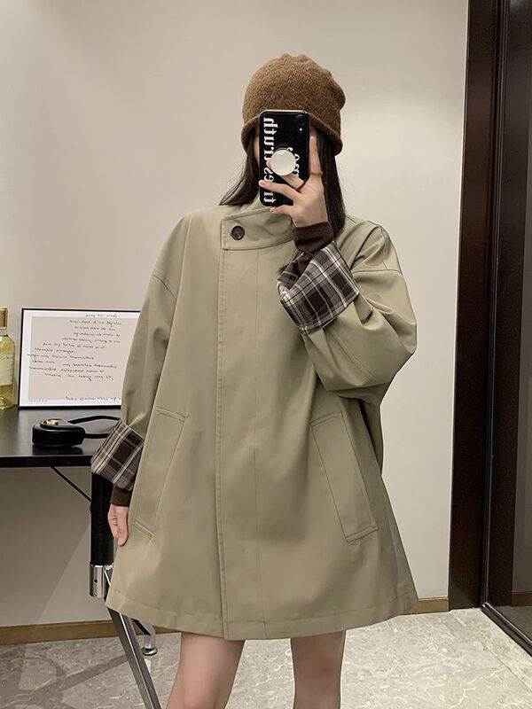 今年流行韩系气质chic风衣外套女春秋款2025新款英伦风中长款大衣|undefined