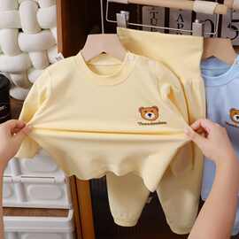 儿童睡衣长袖高腰纯棉宝宝秋裤内衣套装幼儿保暖秋季婴儿衣家居服