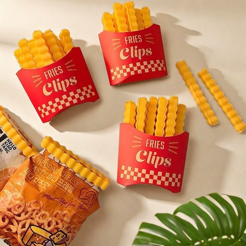 Зажим для запечатывания пищи с магнитным всасыванием для холодильника с картофелем фри Зажим для запечатывания на кухне