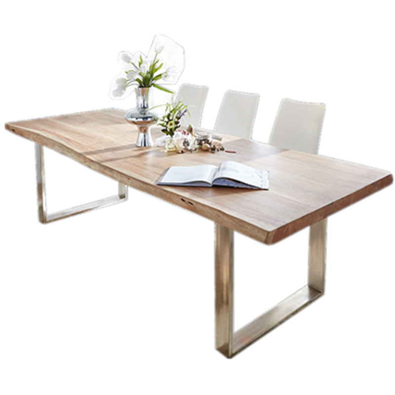 Mesa de comedor de madera maciza nórdica mesa de té rectangular mesa de hierro retro mesa larga loft estilo Industrial Oficina mesa de conferencias Mesa Grande