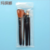 Fuchsia brush, black face blush for eyelashes, 5 pieces