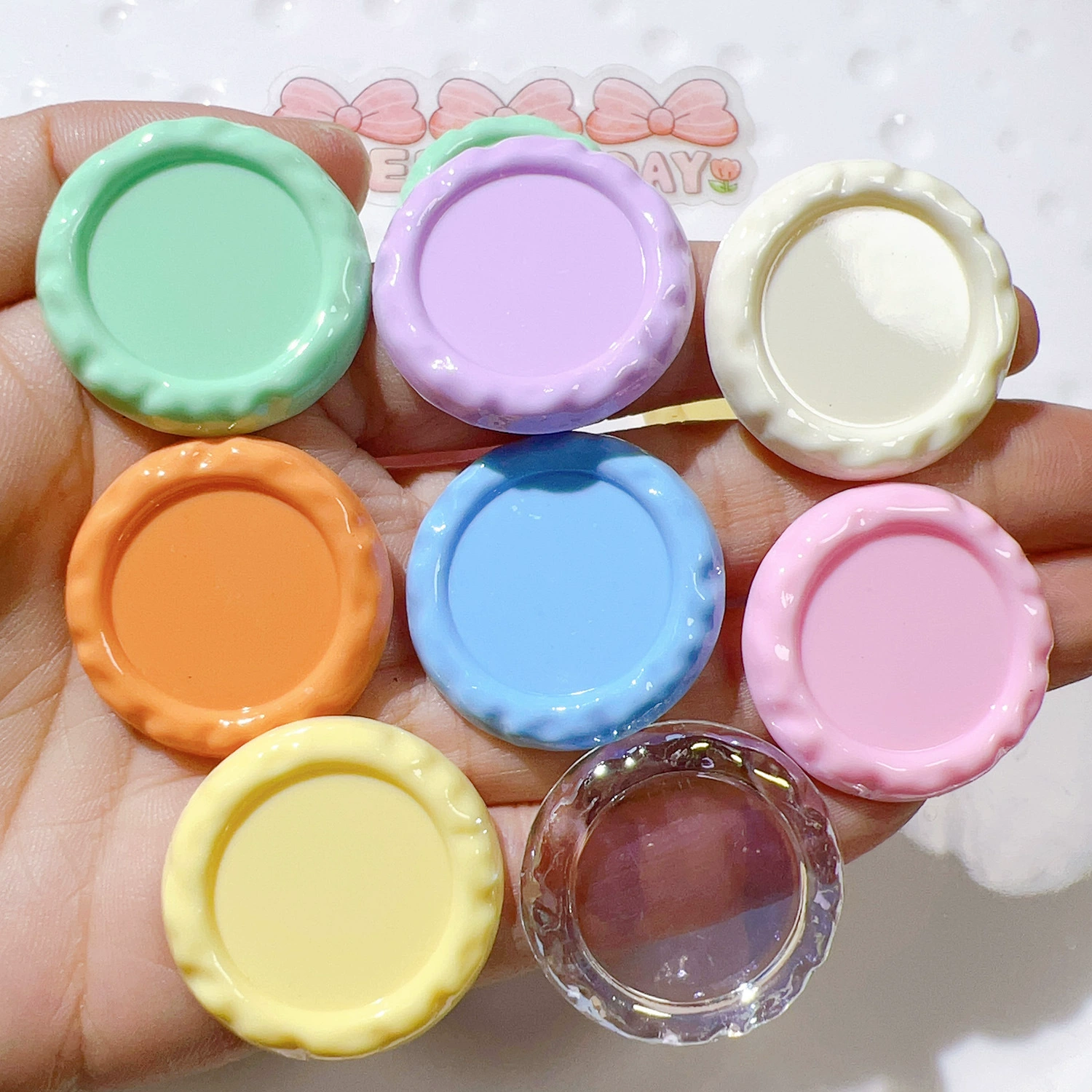 Acrylic accessories, cream hairgrip, phone case, material handmade, wholesale