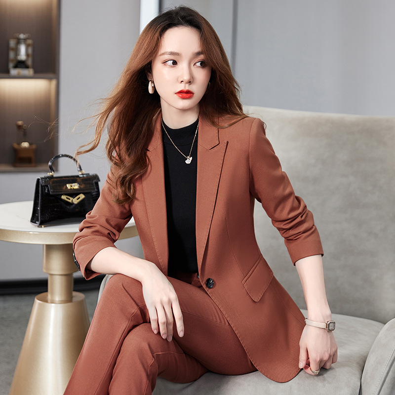 Spring and Autumn New Women's Suit Long Sleeve Professional Temperament High Sense Small Suit suit Interview Sales Work Clothes