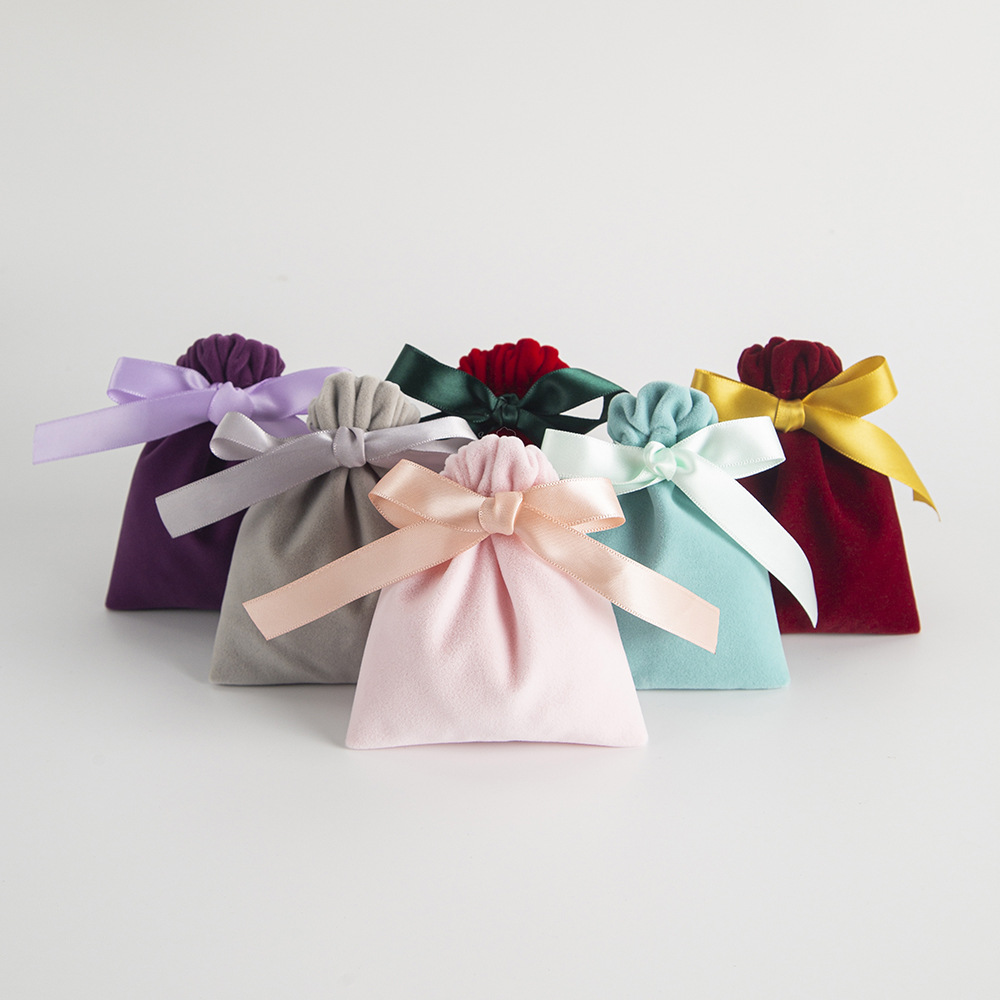 7g Weight 1 Piece Cloth Modern Style Daily Solid Color Jewelry Packaging Bags
