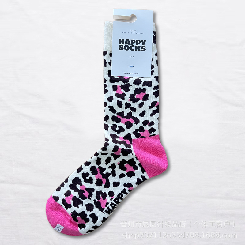 happysocks suecos calcetines de moda damas in-mode versátil animación calcetines de algodón de cintura alta al por mayor