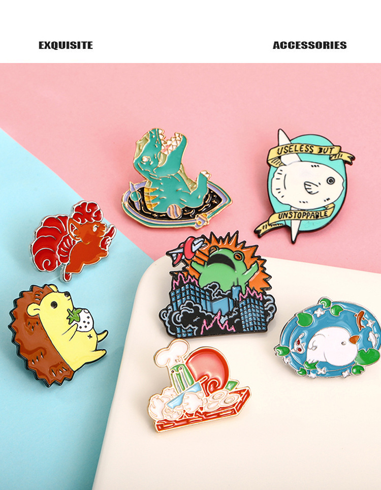 Unisex Gender Enamel Design Cartoon Style Style Cartoon Style Pin Frog Alloy Enamel Unisex Brooches