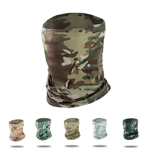 Sun protection ice silk camouflage scarf summer fishing mask mountaineering riding face towel cool multifunctional scarf cover