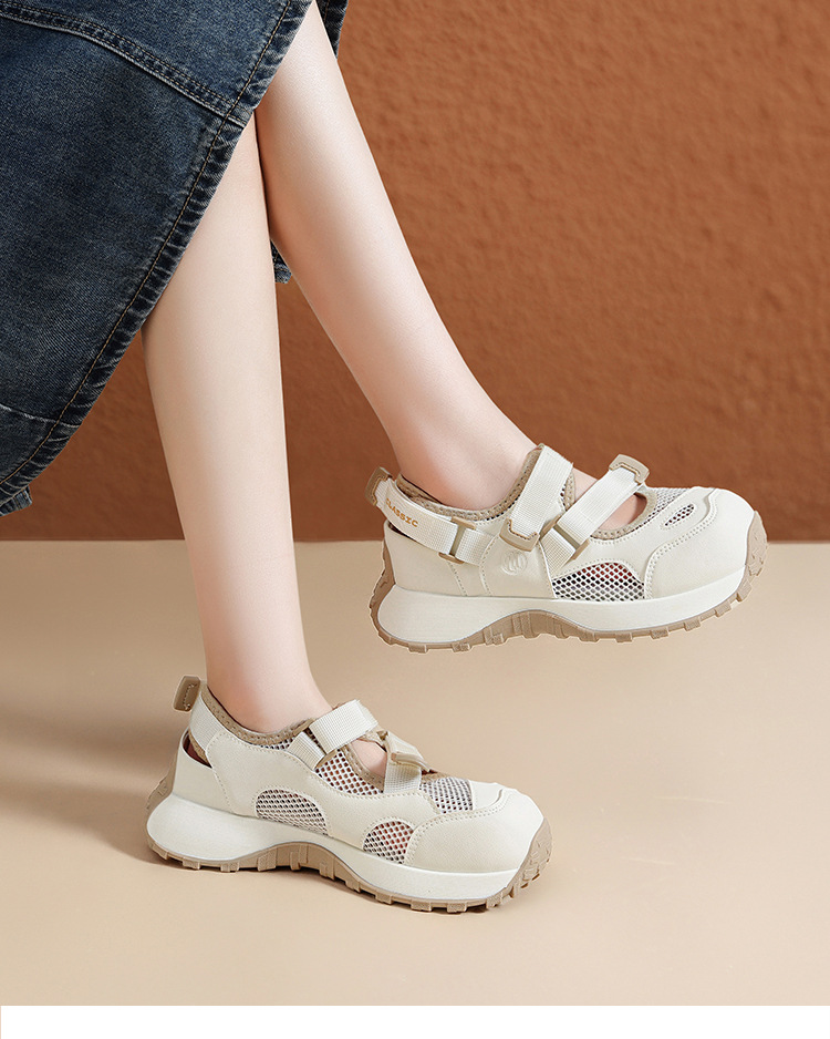 Giày thể thao nữ dáng sandal leo núi thoáng khí — IF152E Màu mơ chi tiết 16