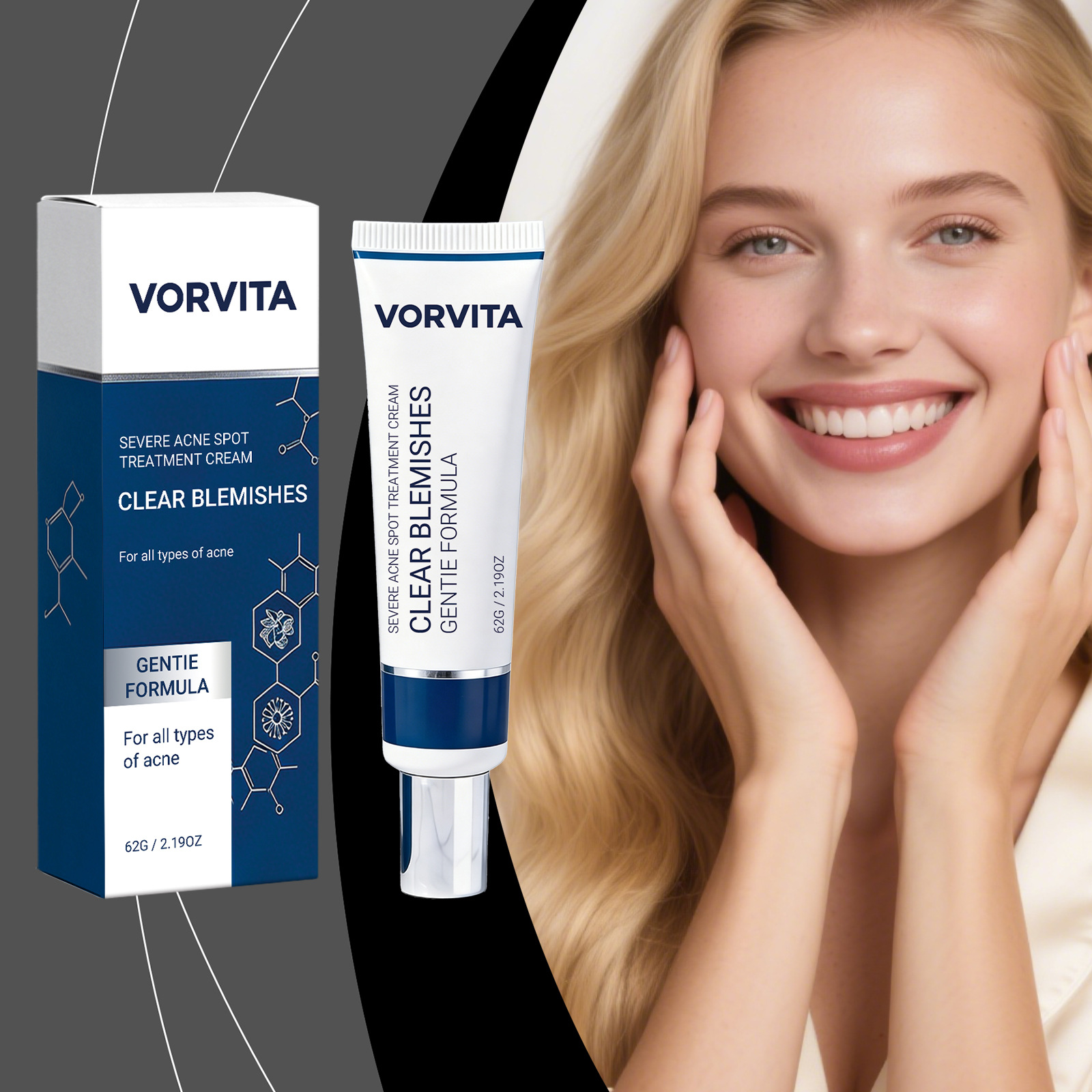 VORVITA 皮肤护理霜 呵护面部痘痘肌肤光滑柔嫩细腻日常涂抹面霜