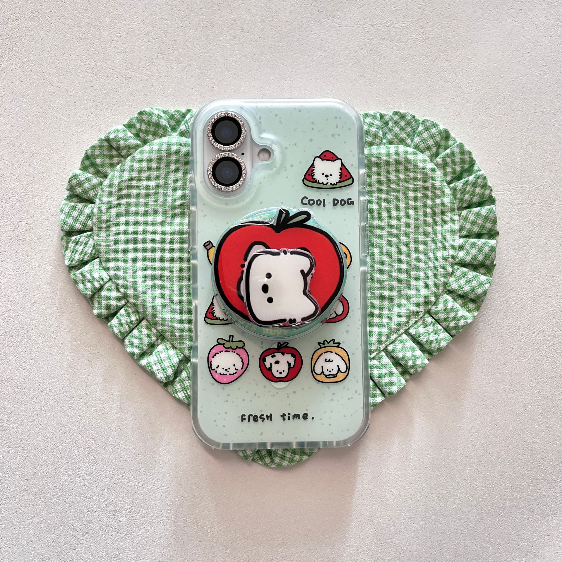 Divertido cachorro de salpicadura de tinta para Apple 16ProMax funda para teléfono móvil 15Pro magnético 14/13 Apple 15PM hembra 16