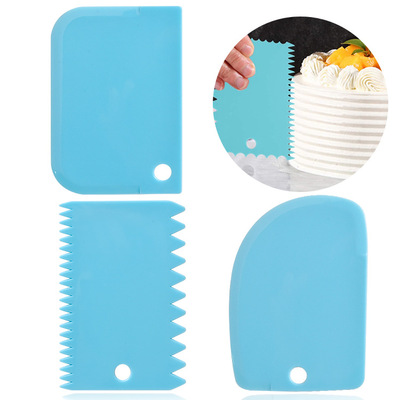 亞馬遜烘焙工具 裱花工具刮板三件套奶油刮板 奶油刮刀 塑料刮片