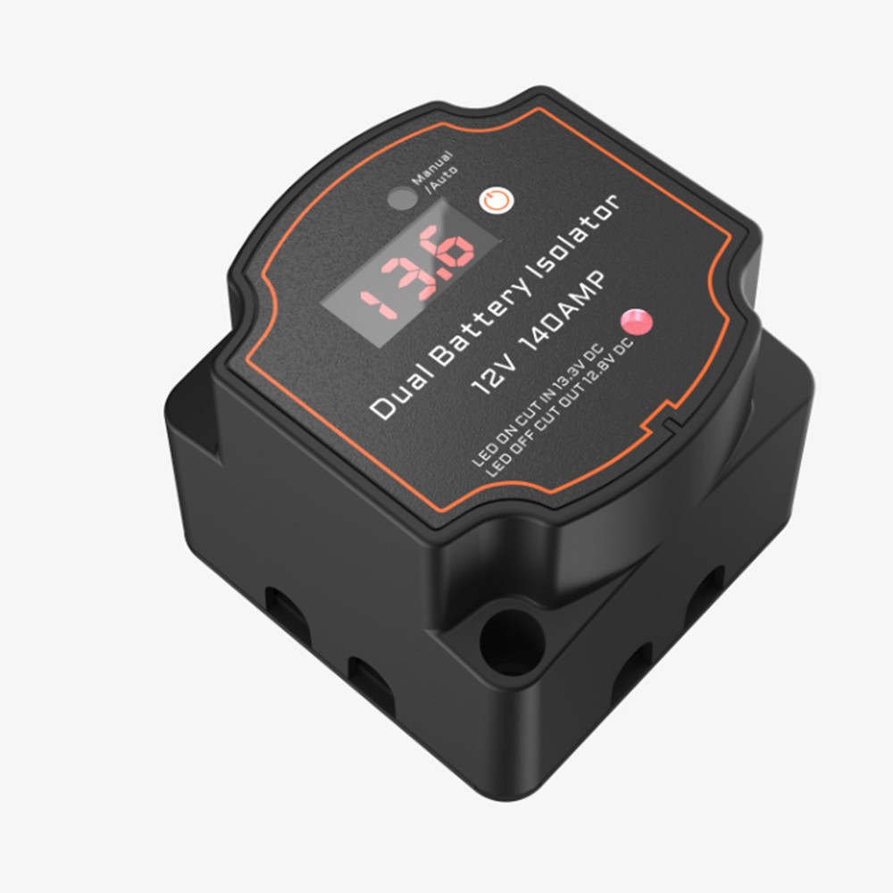 Inteligente batería dual aislador VSR pantalla digital voltímetro 12V140A relé de control de la batería Pantalla de voltaje