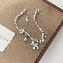 鑫泰禧s925马上发财银手链女新款小众轻奢时尚饰品招财手串送好友