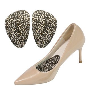 Leopard Print Forefoot Pad Sandals High Heels Soft Size Anti-Pain Pad Sponge Forefoot Pad Non-Slip Half Size Pad