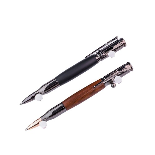 Multifunctional bolt pen, creative advertising gift pen, imitation machine gun metal signature pen, printed logo, cross-border new product