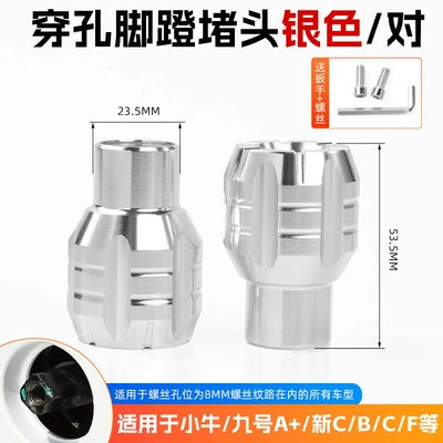 Universal for Ninebot Mmax, Other Electric Vehicle Accessories - perforated-plug-silver1-pair