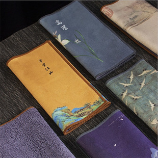 Suede Tea Towel Zen Tea Table Tea Cloth Absorbent Pot Tea Mat Household Simple Tea Set Tea Ceremony Accessories