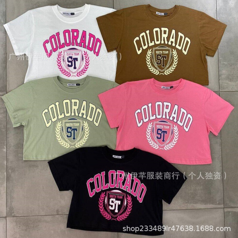Summer Short Sleeve T-shirt Women's Women's T-shirts Women's Loose Ins Fashion Brand American High Street Printed Short Sleeve Summer Short Sleeve T-shirt Women's Women's T-shirts Women's Loose Ins Fashion Brand American High Street Printed Short Sleeve