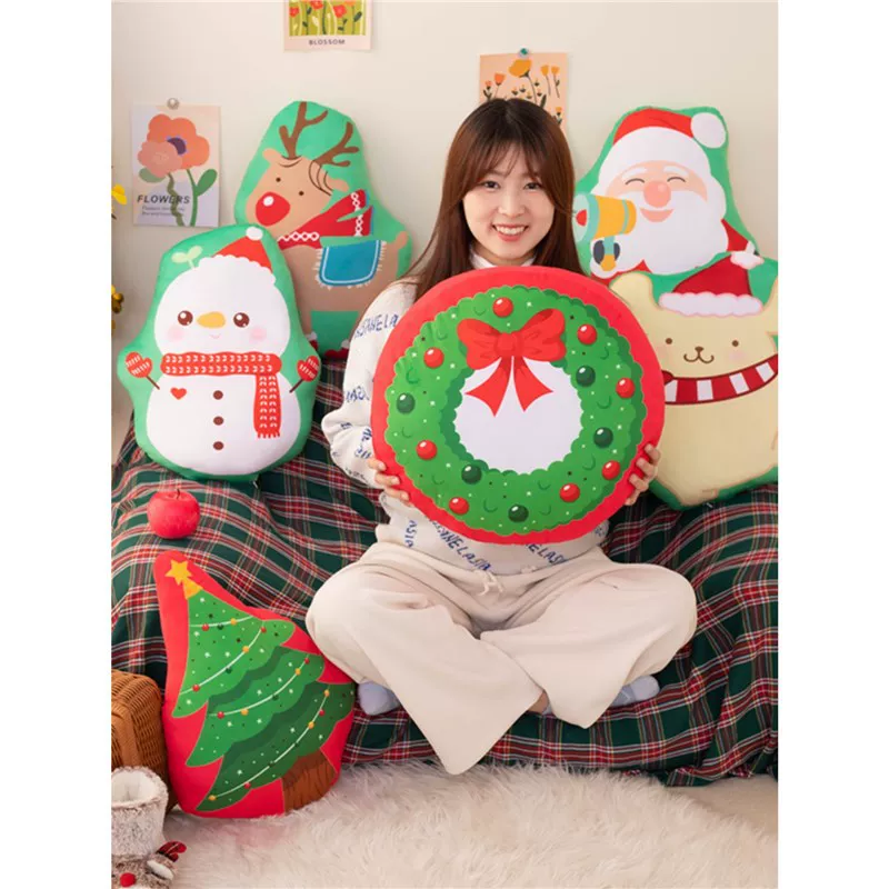 Cartoon pillow, Christmas doll, sofa