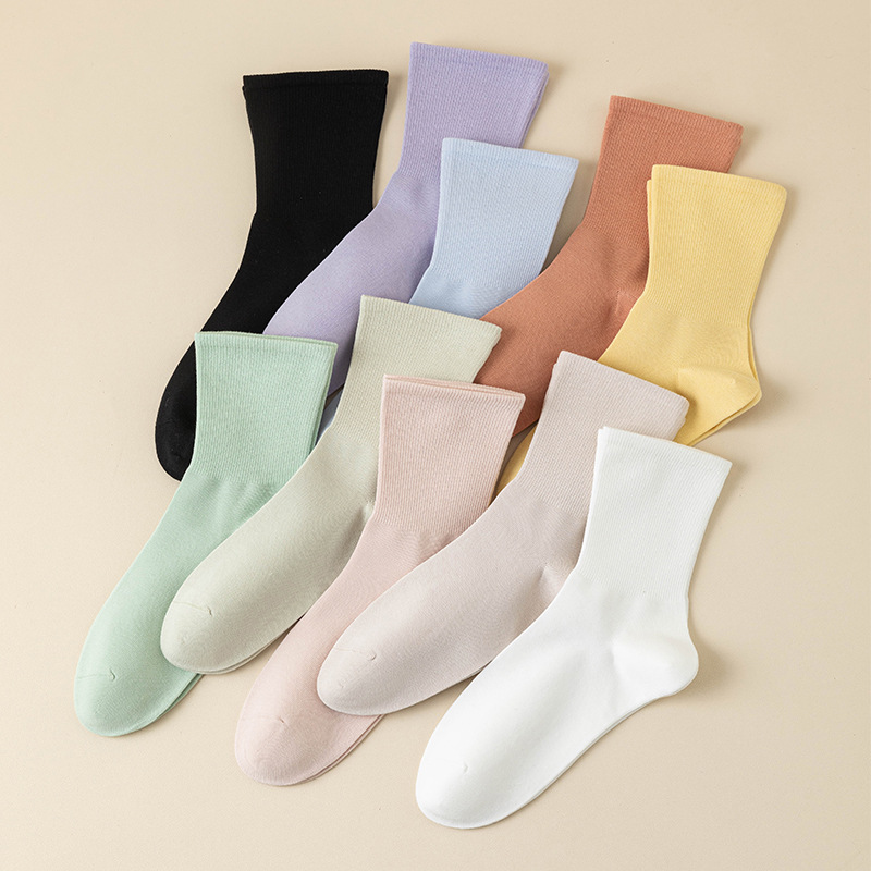 Women's Mid-Calf Socks, Cotton Socks, Tapered Socks, Thin Long Socks for Spring, Summer, and Autumn, Sweat-Absorbent, Breathable, Versatile, Simple Cotton Socks Women's Mid-Calf Socks, Cotton Socks, Tapered Socks, Thin Long Socks for Spring, Summer, and Autumn, Sweat-Absorbent, Breathable, Versatile, Simple Cotton Socks