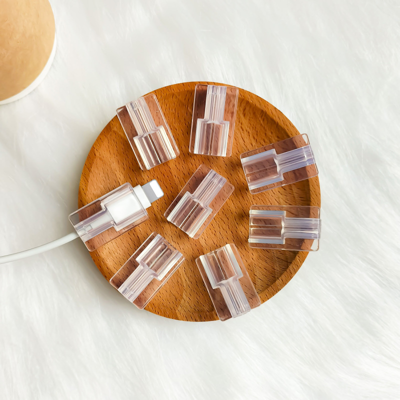 Suitable for Apple Mobile Phone Charging Cable Protective Cover Data Cable Cable Bite Fast Charging Square Transparent Cable Bite