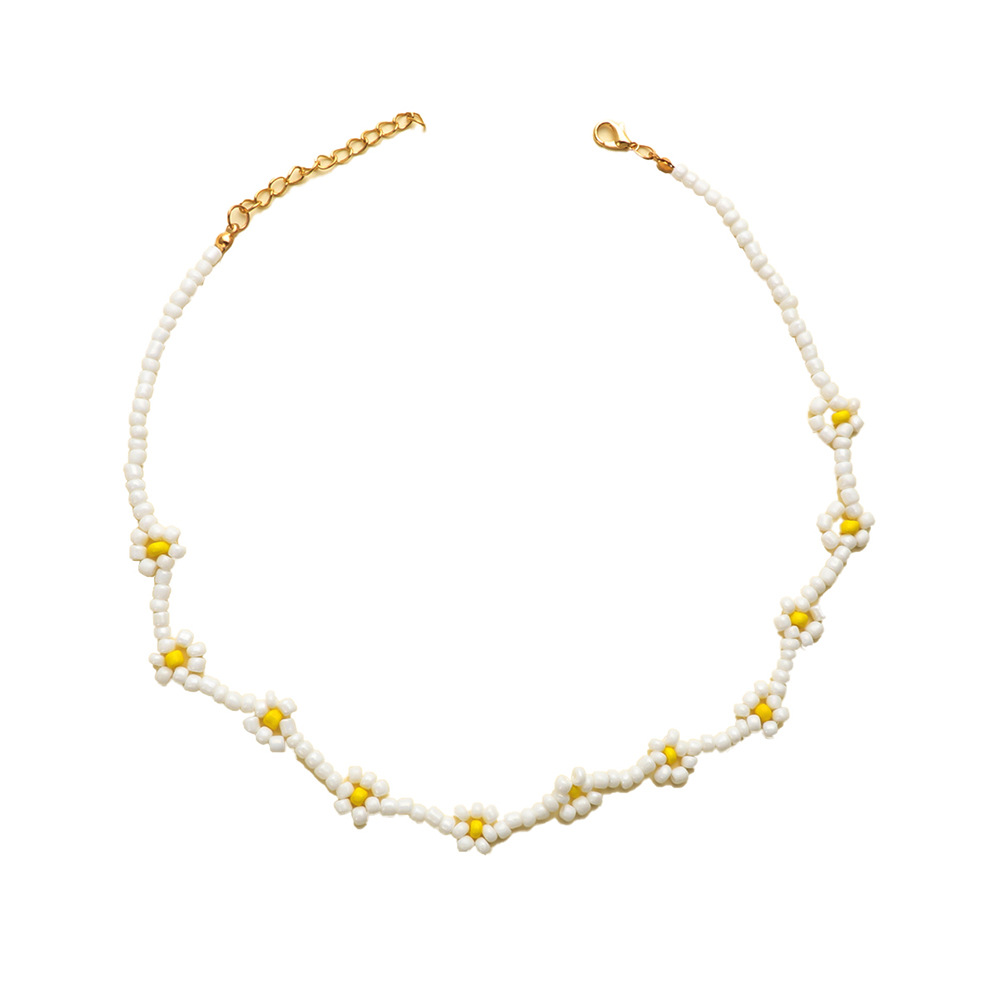 Einfache Gänseblümchen Kleine Blume Miyuki Perlenkette display picture 2