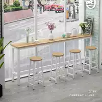 Настенный барный стол для домашней гостиной, стол на высоких ножках, простой обеденный стол для бара, комбинация стола и стула для магазина чая с молоком, длинный стол, узкий стол.