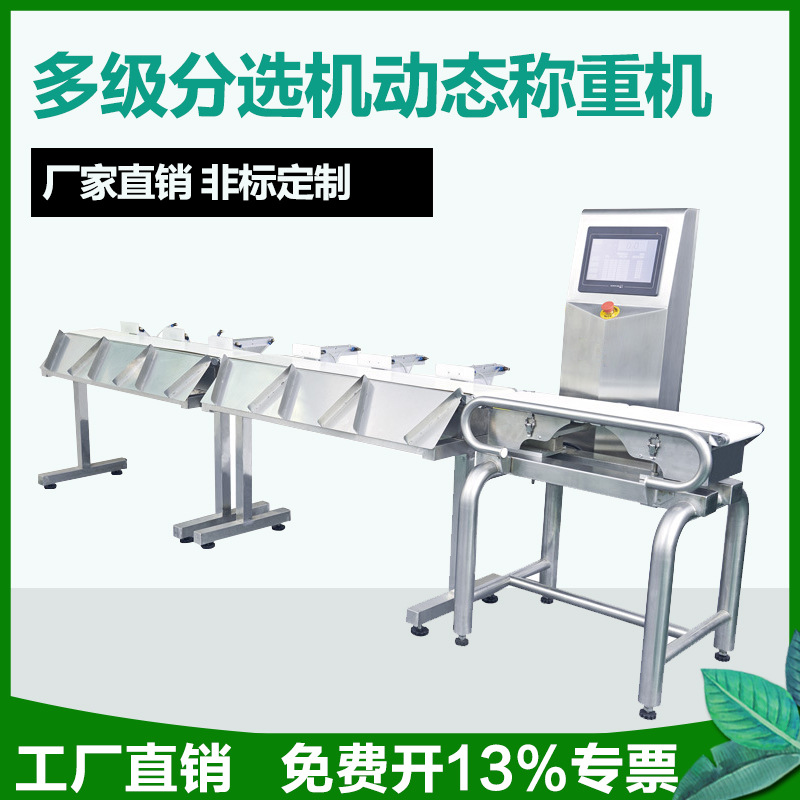 皮带秤重量自动称重分选机 食品检重多头秤 多级选别秤分选秤