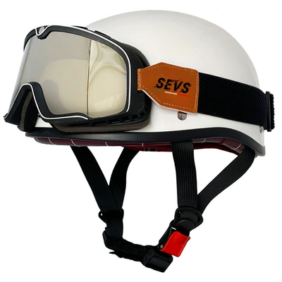 Motosiklet kaskı (dəbilqə) — helmet body - bright-white-large-frame-goggles-m